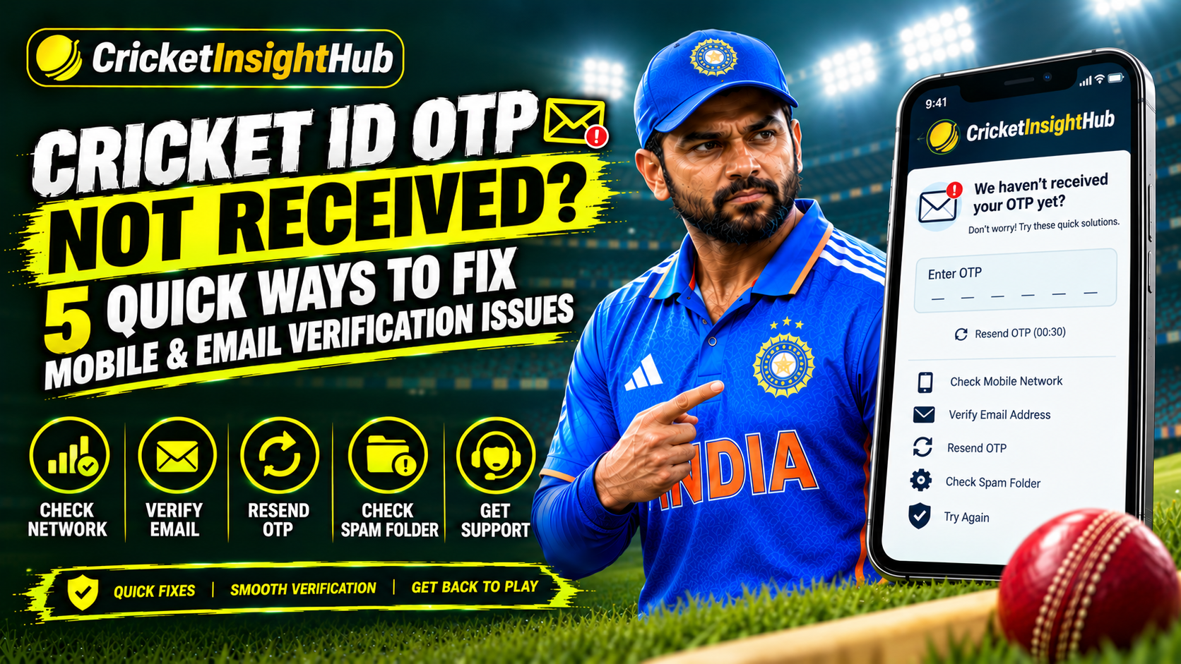 Cricket ID OTP Not Received